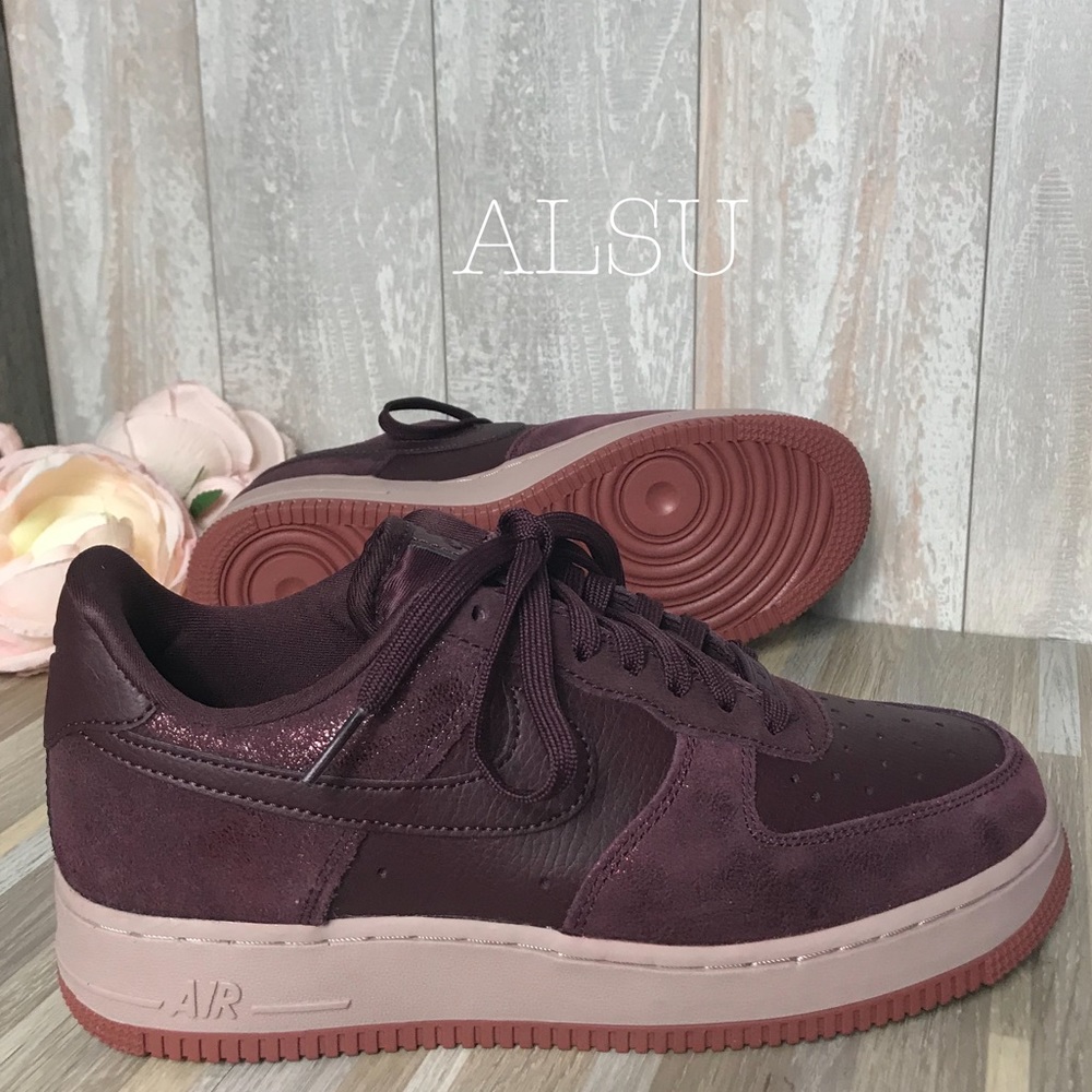 Nike Air Force 1’07 PRM Leather Burgundy Crush W - Picture 4 of 7
